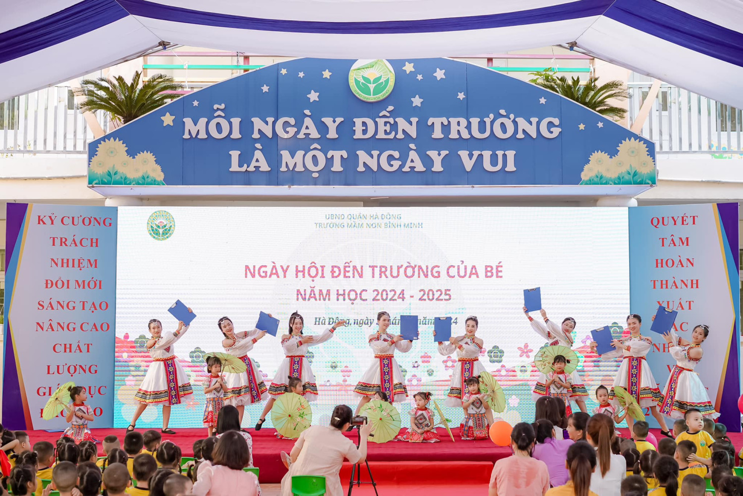 TRƯỜNG MN BÌNH MINH HÂN HOAN KHAI GIẢNG NĂM HỌC 2024- 2025