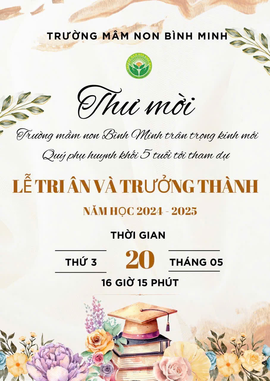 lễ tri ân ra trường cho trẻ 5 tuổi