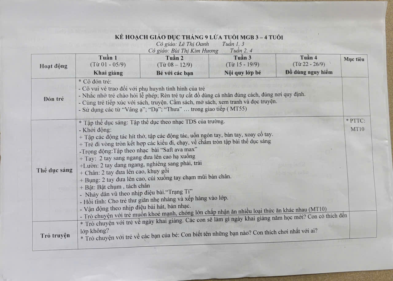 KHGD THÁNG 9 LỚP C1