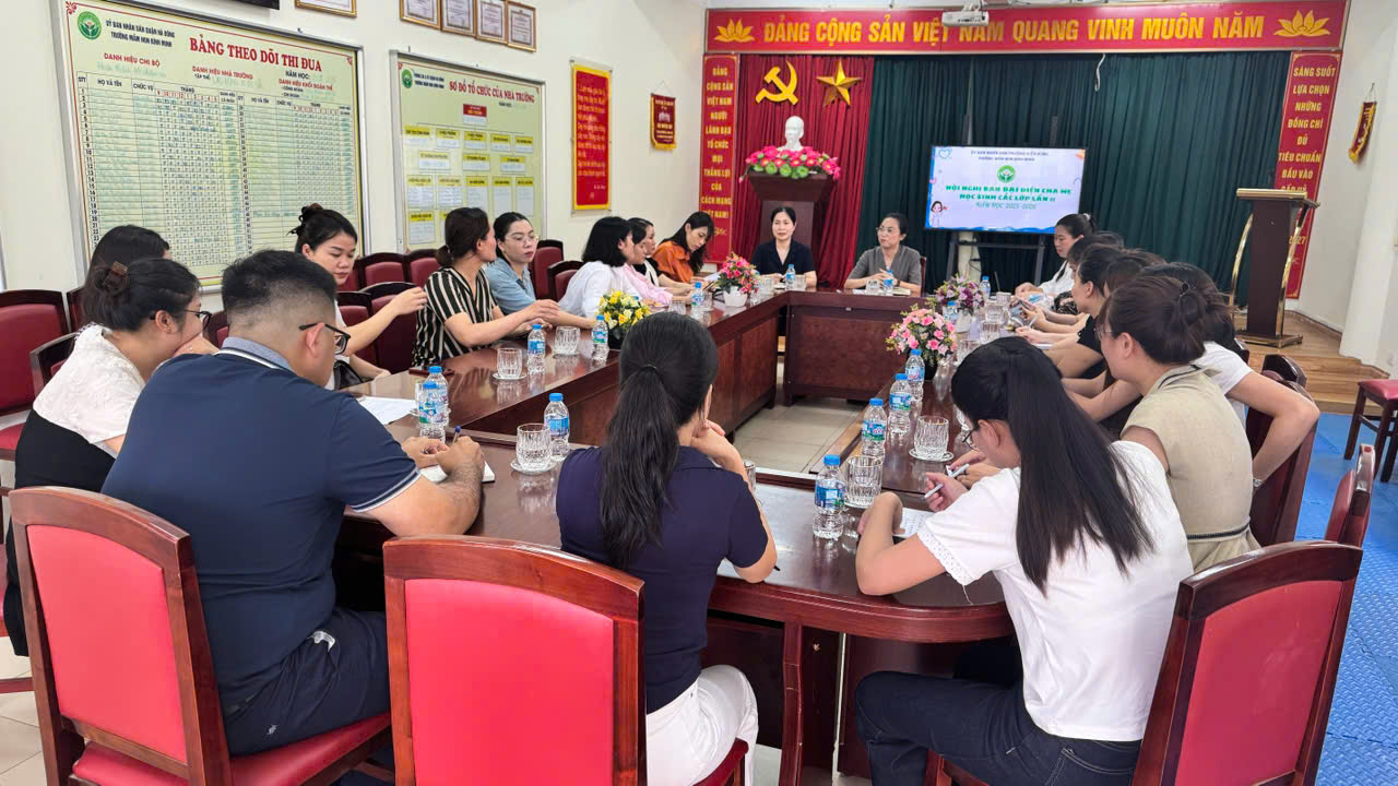 TRƯỜNG MẦM NON BÌNH MINH TỔ CHỨC HỌP PHỤ HUYNH HỌC SINH CUỐI NĂM HỌC 2025 – 2026